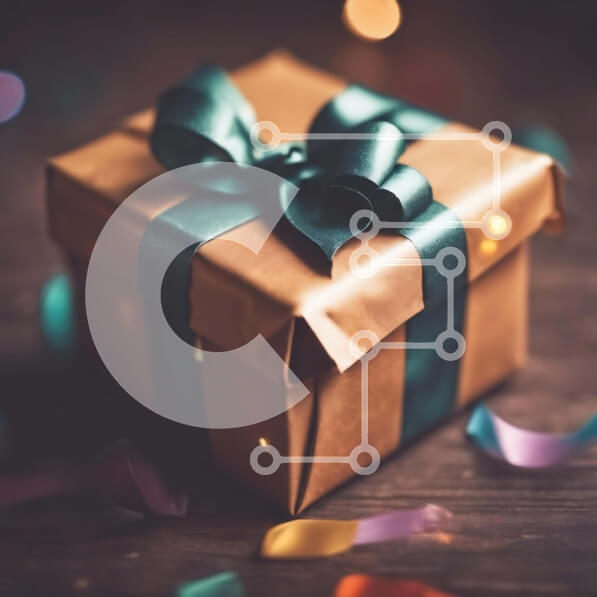 Intra Συλλεκτικό Ξύλινο Παζλ Plywood  4mm - Γιορτινό καφέ κουτί δώρου Σε Ξύλινο Κουτί - Διαστάσεις Puzzle: 10x10 cm – 25 κομμάτια