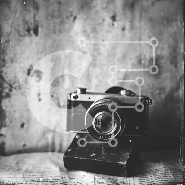 Intra Συλλεκτικό Ξύλινο Παζλ Plywood  4mm - Vintage κάμερα σε βιβλία Σε Ξύλινο Κουτί - Διαστάσεις: 10x10 cm – 25 κομμάτια