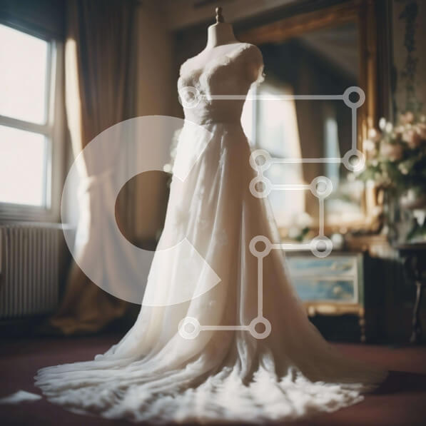 Σετ των 2 Intra Συλλεκτικό Ξύλινο Παζλ Plywood  4mm - Νυφικό που εμφανίζεται σε κομψά διακοσμημένο δωμάτιο Σε Ξύλινο Κουτί - Διαστάσεις: 10x10 cm – 25 κομμάτια