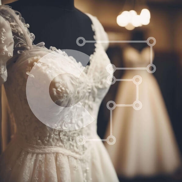 Σετ των 2 Intra Συλλεκτικό Ξύλινο Παζλ Plywood  4mm - Δύο νυφικά που εμφανίζονται σε μανεκέν Σε Ξύλινο Κουτί - Διαστάσεις: 10x10 cm – 25 κομμάτια