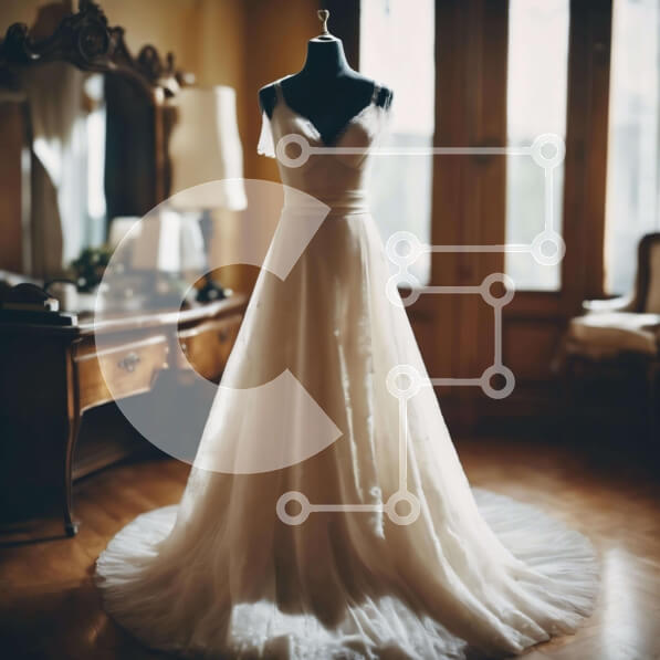 Σετ των 2 Intra Συλλεκτικό Ξύλινο Παζλ Plywood  4mm - Κομψή επίδειξη νυφικού με καθρέφτη Σε Ξύλινο Κουτί - Διαστάσεις: 10x10 cm – 25 κομμάτια