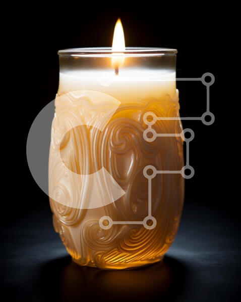 Intra Συλλεκτικό Ξύλινο Παζλ Plywood  4mm - Κομψό κερί σε περίτεχνο γυάλινο δοχείο Σε Ξύλινο Κουτί - Διαστάσεις Puzzle: 10x10 cm – 25 κομμάτια