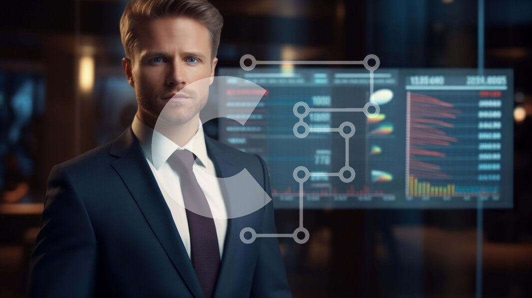 Intra Συλλεκτικό Ξύλινο Παζλ Plywood  4mm - Επιχειρηματίας στη διαδραστική οθόνη Σε Ξύλινο Κουτί - Διαστάσεις Puzzle: 10x10 cm – 25 κομμάτια