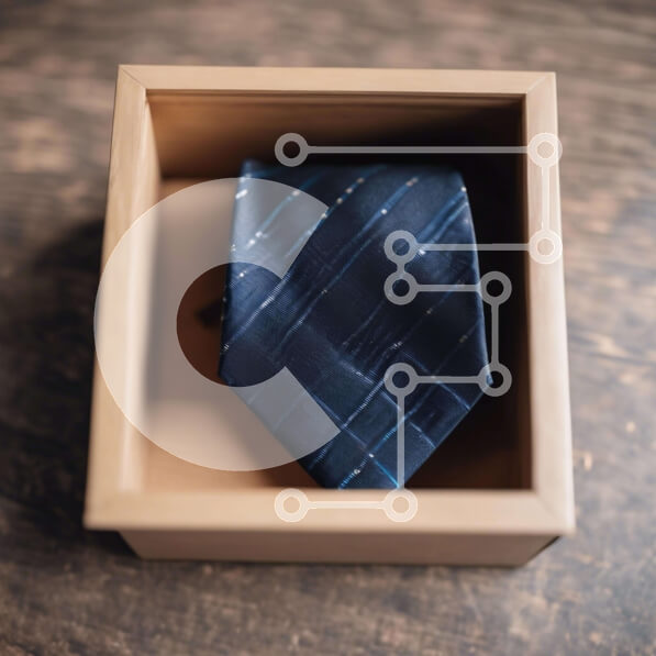 Σετ των 2 Intra Συλλεκτικό Ξύλινο Παζλ Plywood  4mm - Γραβάτα  Σε Ξύλινο Κουτί Σε Ξύλινο Κουτί - Διαστάσεις: 10x10 cm – 25 κομμάτια