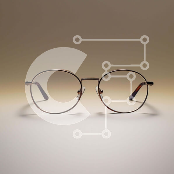 Intra Συλλεκτικό Ξύλινο Παζλ Plywood  4mm - Ζευγάρι γυαλιά σε σκούρο φόντο Σε Ξύλινο Κουτί - Διαστάσεις: 10x10 cm – 25 κομμάτια