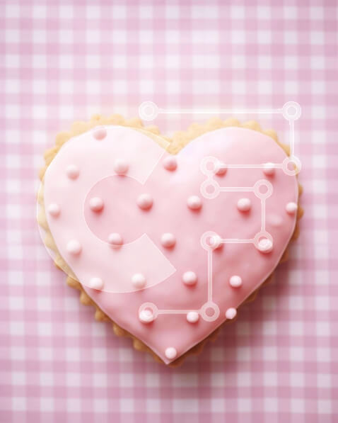 Σετ των 2 Intra Συλλεκτικό Ξύλινο Παζλ Plywood  4mm - Ροζ-παγωμένο μπισκότο σε σχήμα καρδιάς Σε Ξύλινο Κουτί - Διαστάσεις: 10x10 cm – 25 κομμάτια