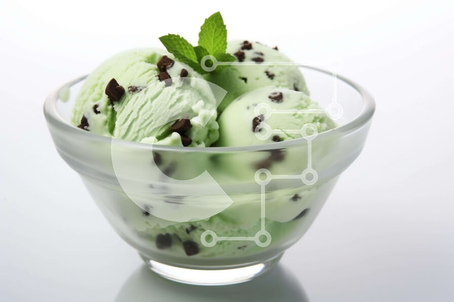 Σετ των 2 Intra Συλλεκτικό Ξύλινο Παζλ Plywood  4mm - Διαυγές μπολ με πράσινο παγωτό, τσιπς σοκολάτας και φύλλα μέντας Σε Ξύλινο Κουτί - Διαστάσεις: 10x10 cm – 25 κομμάτια