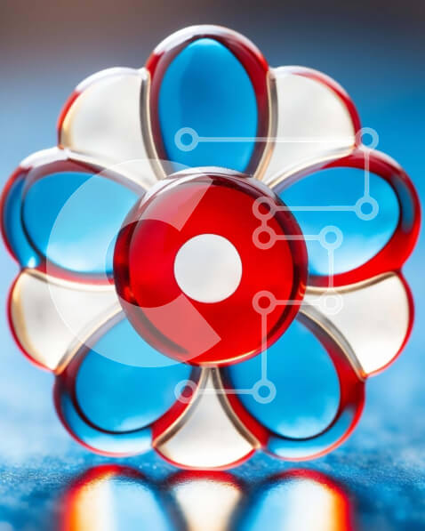 Intra Συλλεκτικό Ξύλινο Παζλ Plywood  4mm - Πολύχρωμο αντικείμενο σε σχήμα λουλουδιού Σε Ξύλινο Κουτί - Διαστάσεις: 10x10 cm – 25 κομμάτια