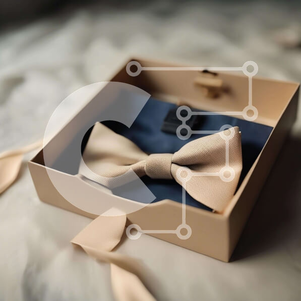 Σετ των 2 Intra Συλλεκτικό Ξύλινο Παζλ Plywood  4mm - Λευκό παπιγιόν σε ανοιχτό κουτί Σε Ξύλινο Κουτί - Διαστάσεις: 10x10 cm – 25 κομμάτια