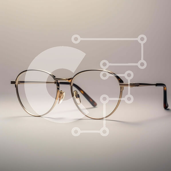 Intra Συλλεκτικό Ξύλινο Παζλ Plywood  4mm - Χρυσά γυαλιά οράσεως στο έδαφος Σε Ξύλινο Κουτί - Διαστάσεις: 10x10 cm – 25 κομμάτια