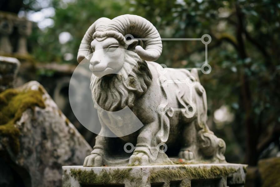 Intra Συλλεκτικό Ξύλινο Παζλ Plywood  4mm - Άγαλμα του κριαριού στο δάσος Σε Ξύλινο Κουτί - Διαστάσεις: 10x10 cm – 25 κομμάτια