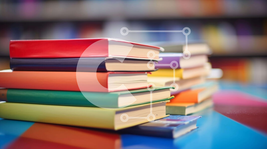 Intra Συλλεκτικό Ξύλινο Παζλ Plywood  4mm - Συλλογή πολύχρωμων βιβλίων στο τραπέζι Σε Ξύλινο Κουτί - Διαστάσεις Puzzle: 10x10 cm – 25 κομμάτια