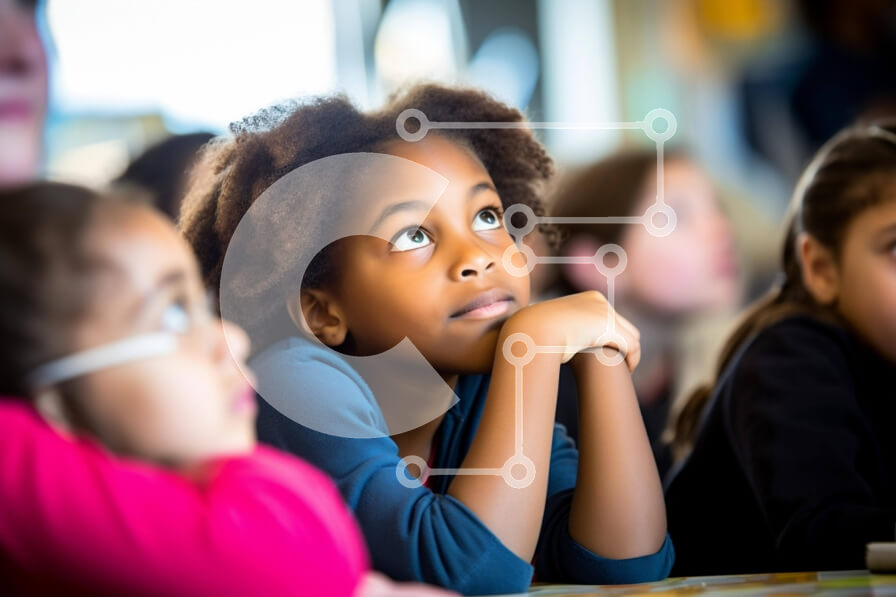 Intra Συλλεκτικό Ξύλινο Παζλ Plywood  4mm - Παιδιά που κάθονται σε ένα τραπέζι Σε Ξύλινο Κουτί - Διαστάσεις Puzzle: 10x10 cm – 25 κομμάτια