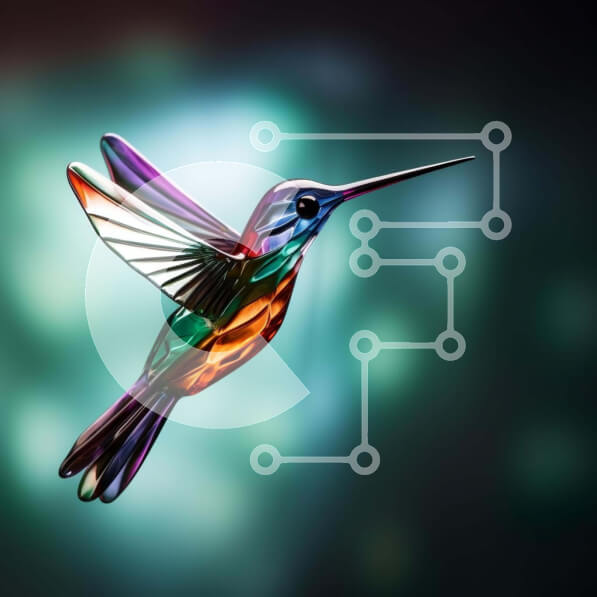 Intra Συλλεκτικό Ξύλινο Παζλ Plywood  4mm - Πολύχρωμο γυάλινο κολίβριο κατά την πτήση Σε Ξύλινο Κουτί - Διαστάσεις: 10x10 cm – 25 κομμάτια