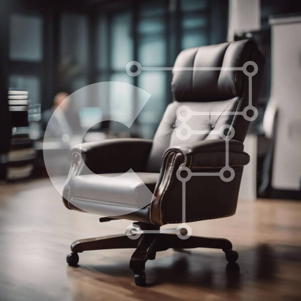 Intra Συλλεκτικό Ξύλινο Παζλ Plywood  4mm - Εσωτερικό γραφείου με μαύρη δερμάτινη καρέκλα Σε Ξύλινο Κουτί - Διαστάσεις Puzzle: 10x10 cm – 25 κομμάτια