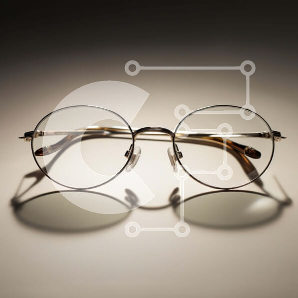 Intra Συλλεκτικό Ξύλινο Παζλ Plywood  4mm - Ζευγάρι μεταλλικά γυαλιά οράσεως Σε Ξύλινο Κουτί - Διαστάσεις: 10x10 cm – 25 κομμάτια