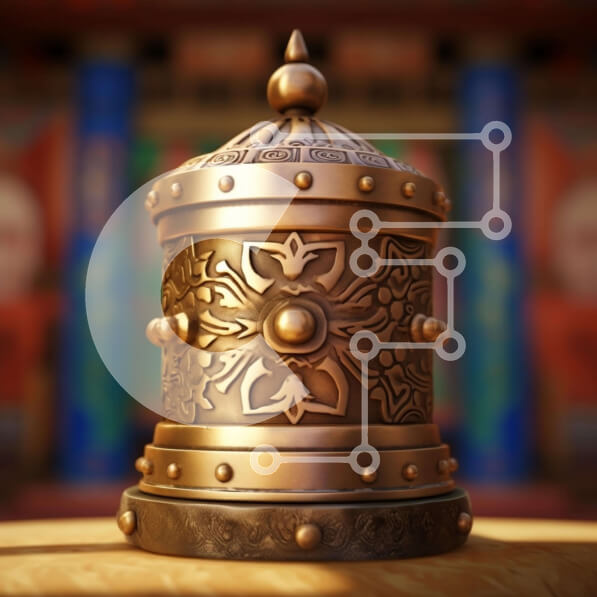 Intra Συλλεκτικό Ξύλινο Παζλ Plywood  4mm - Περίτεχνη χρυσή τεφροδόχος Σε Ξύλινο Κουτί - Διαστάσεις: 10x10 cm – 25 κομμάτια