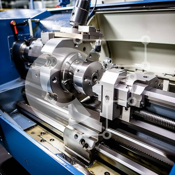 Intra Συλλεκτικό Ξύλινο Παζλ Plywood  4mm - Blue Lathe Machine στη Μεταποιητική Βιομηχανία Σε Ξύλινο Κουτί - Διαστάσεις Puzzle: 10x10 cm – 25 κομμάτια