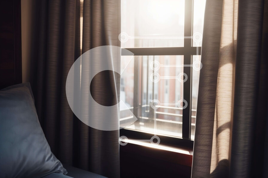 Intra Συλλεκτικό Ξύλινο Παζλ Plywood  4mm - Υπνοδωμάτιο με θέα στην Πόλη Σε Ξύλινο Κουτί - Διαστάσεις Puzzle: 10x10 cm – 25 κομμάτια