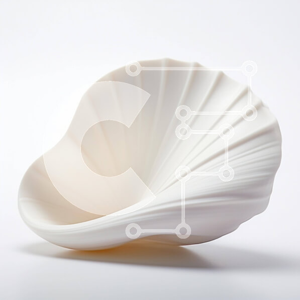 Intra Συλλεκτικό Ξύλινο Παζλ Plywood  4mm - Λευκό διακοσμητικό αντικείμενο σε σχήμα κοχυλιού Σε Ξύλινο Κουτί - Διαστάσεις: 10x10 cm – 25 κομμάτια