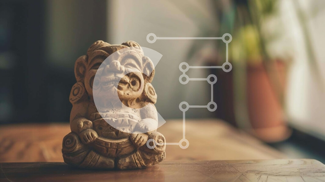 Intra Συλλεκτικό Ξύλινο Παζλ Plywood  4mm - Ξύλινο άγαλμα σε ξύλινο τραπέζι Σε Ξύλινο Κουτί - Διαστάσεις: 10x10 cm – 25 κομμάτια