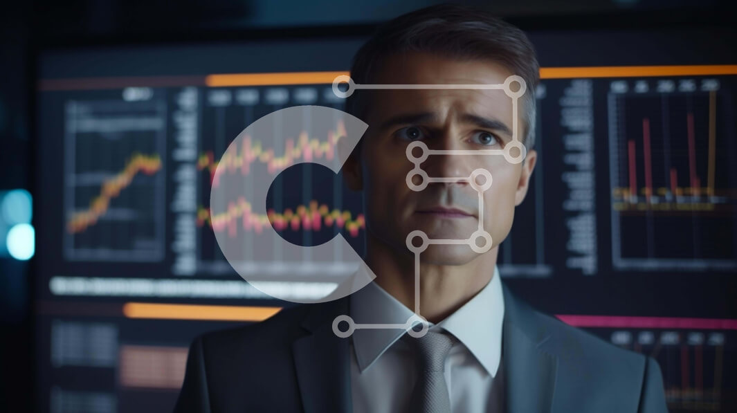 Intra Συλλεκτικό Ξύλινο Παζλ Plywood  4mm - Άνθρωπος με οθόνες και γραφήματα Σε Ξύλινο Κουτί - Διαστάσεις Puzzle: 10x10 cm – 25 κομμάτια