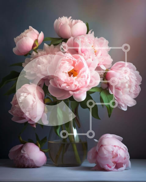 Intra Συλλεκτικό Ξύλινο Παζλ Plywood  4mm - Πολύχρωμη ανθοσυνθέσεις σε γυάλινο βάζο Σε Ξύλινο Κουτί - Διαστάσεις: 10x10 cm – 25 κομμάτια