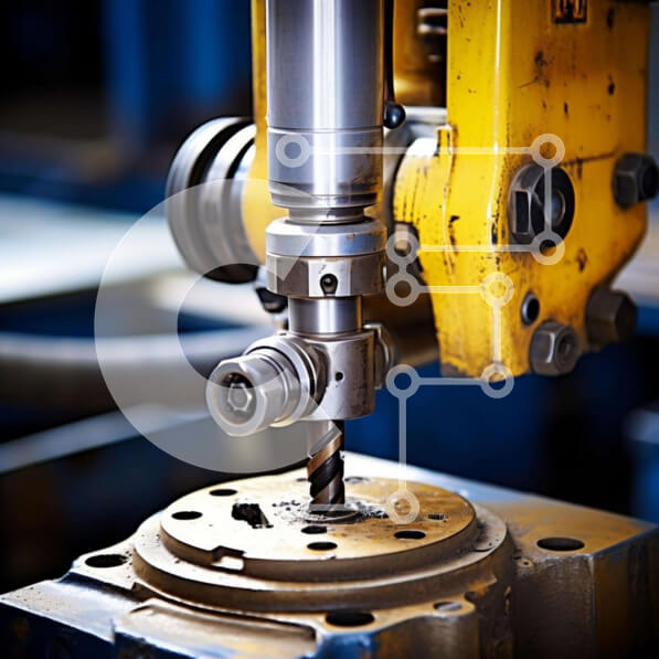 Intra Συλλεκτικό Ξύλινο Παζλ Plywood  4mm - Κίτρινο και μαύρο βιομηχανικό μηχάνημα κοπής μετάλλων Σε Ξύλινο Κουτί - Διαστάσεις Puzzle: 10x10 cm – 25 κομμάτια