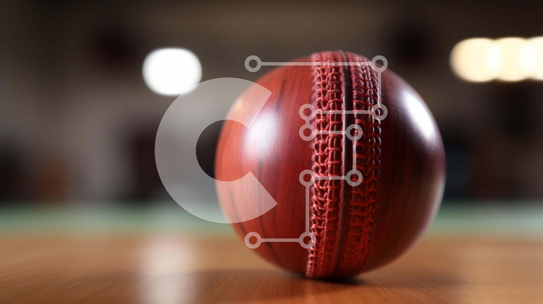 Intra Συλλεκτικό Ξύλινο Παζλ Plywood  4mm - Κόκκινη μπάλα κρίκετ σε ξύλινο τραπέζι Σε Ξύλινο Κουτί - Διαστάσεις Puzzle: 10x10 cm – 25 κομμάτια