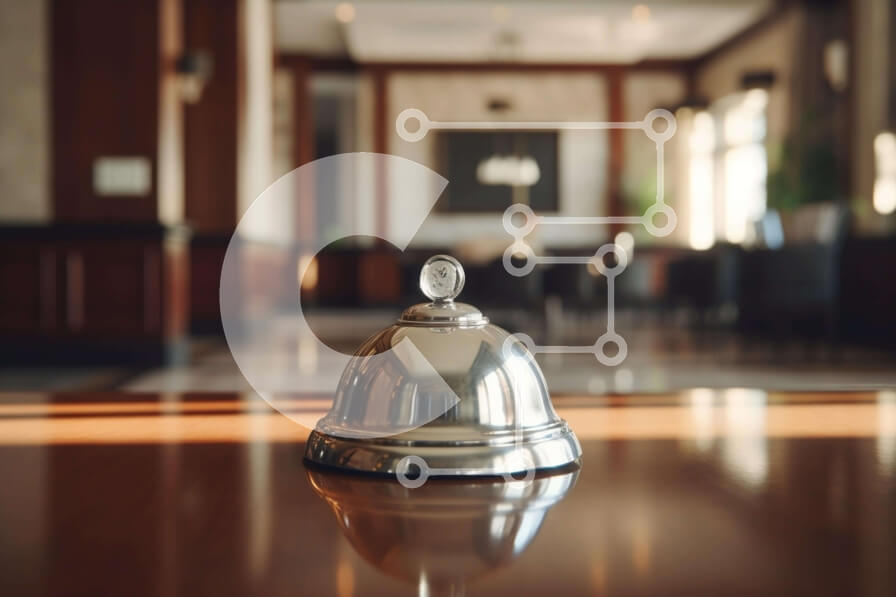 Intra Συλλεκτικό Ξύλινο Παζλ Plywood  4mm - Ασημένιο κουδούνι σε δρύινο ξύλινο τραπέζι Σε Ξύλινο Κουτί - Διαστάσεις: 10x10 cm – 25 κομμάτια