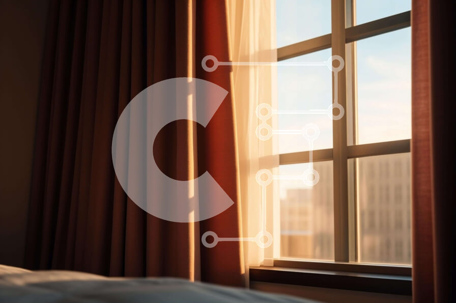 Intra Συλλεκτικό Ξύλινο Παζλ Plywood  4mm - Γαλήνιο Υπνοδωμάτιο με Ανοιχτό Παράθυρο και θέα στην Πόλη Σε Ξύλινο Κουτί - Διαστάσεις Puzzle: 10x10 cm – 25 κομμάτια