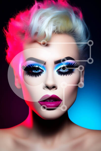 Intra Συλλεκτικό Ξύλινο Παζλ Plywood  4mm - Πολύχρωμο Makeup Look Σε Ξύλινο Κουτί - Διαστάσεις Puzzle: 10x10 cm – 25 κομμάτια