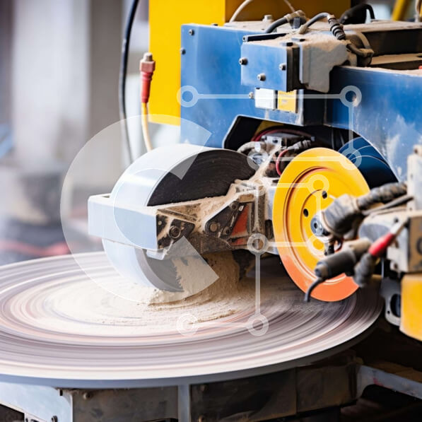 Intra Συλλεκτικό Ξύλινο Παζλ Plywood  4mm - Πέτρα λείανσης βιομηχανικής μηχανής Σε Ξύλινο Κουτί - Διαστάσεις Puzzle: 10x10 cm – 25 κομμάτια