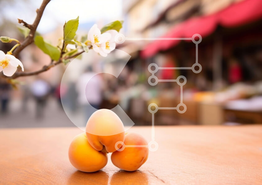 Σετ των 2 Intra Συλλεκτικό Ξύλινο Παζλ Plywood  4mm - Βερίκοκα σε ξύλινο τραπέζι σε περιβάλλον αγοράς Σε Ξύλινο Κουτί - Διαστάσεις: 10x10 cm – 25 κομμάτια