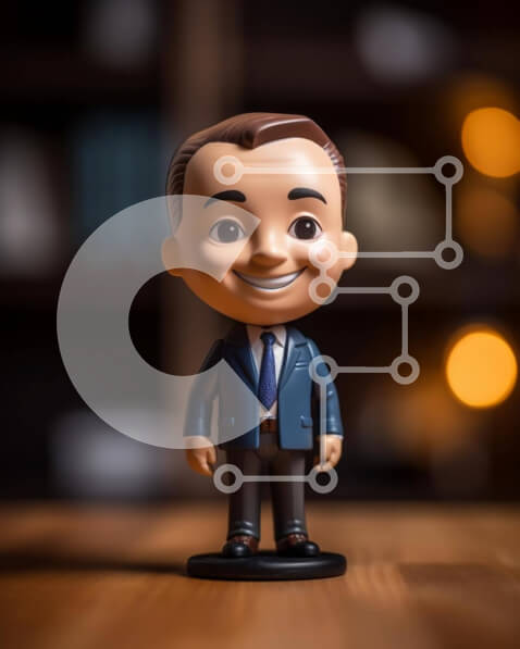 Intra Συλλεκτικό Ξύλινο Παζλ Plywood  4mm - Ειδώλιο Bobblehead με επαγγελματικό ντύσιμο Σε Ξύλινο Κουτί - Διαστάσεις Puzzle: 10x10 cm – 25 κομμάτια