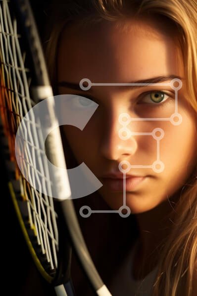 Intra Συλλεκτικό Ξύλινο Παζλ Plywood  4mm - Νεαρή γυναίκα που παίζει τένις Σε Ξύλινο Κουτί - Διαστάσεις Puzzle: 10x10 cm – 25 κομμάτια