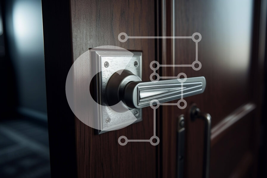 Intra Συλλεκτικό Ξύλινο Παζλ Plywood  4mm - Ξύλινη πόρτα με μεταλλικό χερούλι Σε Ξύλινο Κουτί - Διαστάσεις Puzzle: 10x10 cm – 25 κομμάτια