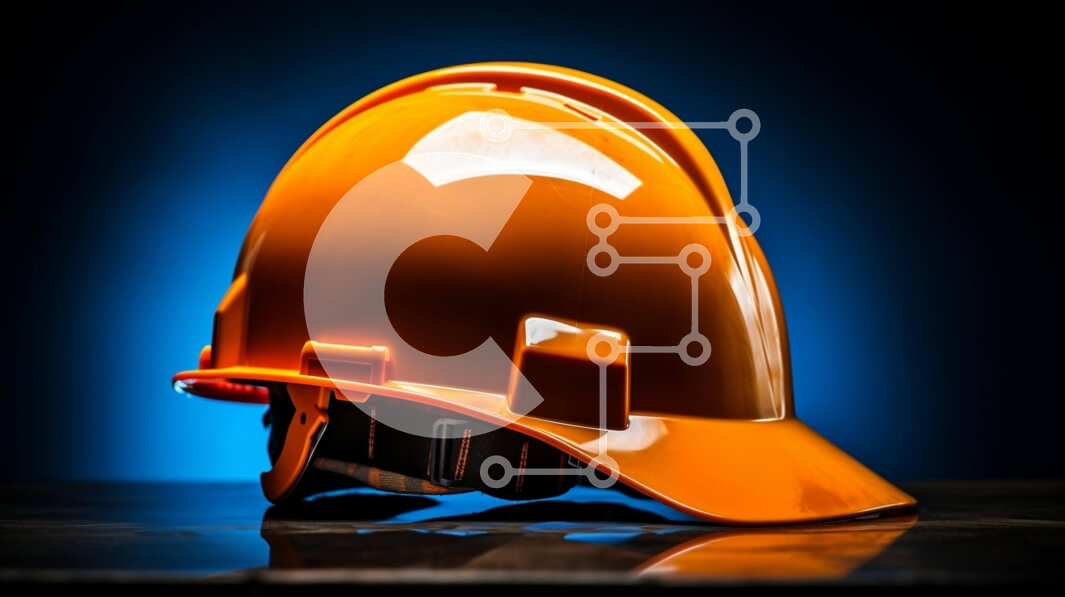 Intra Συλλεκτικό Ξύλινο Παζλ Plywood  4mm - Πορτοκαλί σκληρό καπέλο σε ένα τραπέζι Σε Ξύλινο Κουτί - Διαστάσεις: 10x10 cm – 25 κομμάτια