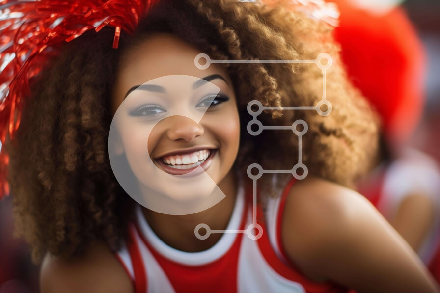 Intra Συλλεκτικό Ξύλινο Παζλ Plywood  4mm - Μαζορέτα με κόκκινες και λευκές στολές Σε Ξύλινο Κουτί - Διαστάσεις Puzzle: 10x10 cm – 25 κομμάτια