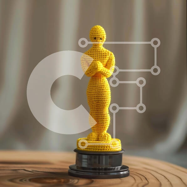 Intra Συλλεκτικό Ξύλινο Παζλ Plywood  4mm - Χειροποίητο πλεκτό άγαλμα στο βραβείο Σε Ξύλινο Κουτί - Διαστάσεις: 10x10 cm – 25 κομμάτια