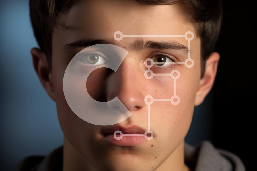 Intra Συλλεκτικό Ξύλινο Παζλ Plywood  4mm - Πορτρέτο ενός νεαρού άνδρα που κοιτάζει έντονα Σε Ξύλινο Κουτί - Διαστάσεις Puzzle: 10x10 cm – 25 κομμάτια