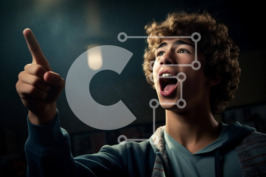 Intra Συλλεκτικό Ξύλινο Παζλ Plywood  4mm - Εκφραστικός νεαρός άνδρας με σγουρά μαλλιά Σε Ξύλινο Κουτί - Διαστάσεις Puzzle: 10x10 cm – 25 κομμάτια