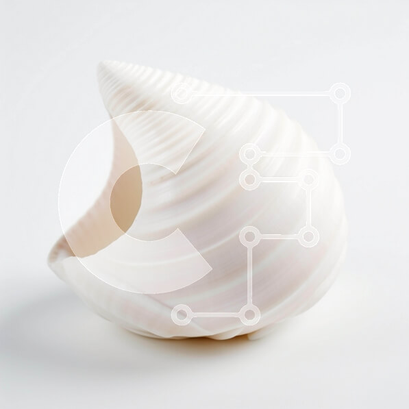 Intra Συλλεκτικό Ξύλινο Παζλ Plywood  4mm - Λευκό κοχύλι σε απλό φόντο Σε Ξύλινο Κουτί - Διαστάσεις: 10x10 cm – 25 κομμάτια