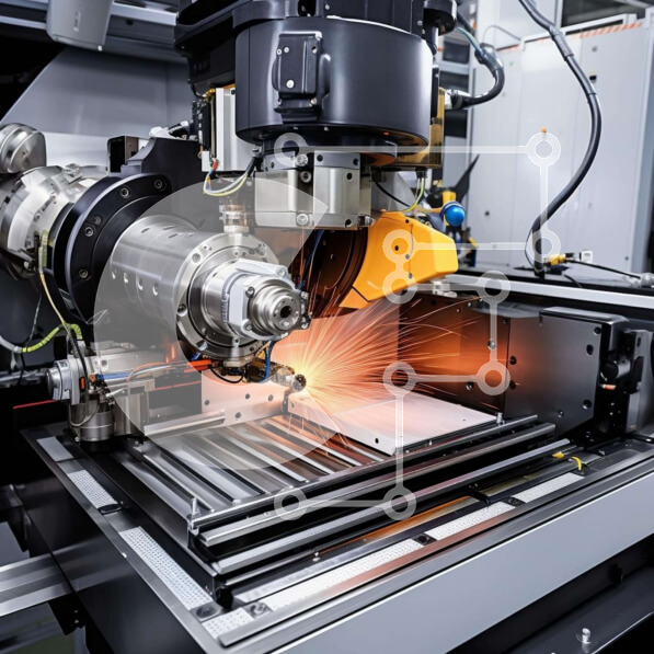 Intra Συλλεκτικό Ξύλινο Παζλ Plywood  4mm - Βιομηχανικά Μηχανήματα Κοπής Μετάλλων και Ξύλου Σε Ξύλινο Κουτί - Διαστάσεις Puzzle: 10x10 cm – 25 κομμάτια