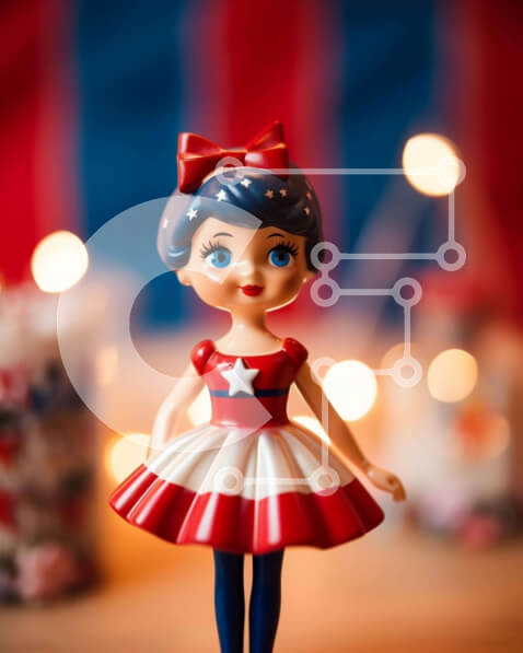 Intra Συλλεκτικό Ξύλινο Παζλ Plywood  4mm - Επίδειξη κούκλας παιχνιδιών Σε Ξύλινο Κουτί - Διαστάσεις: 10x10 cm – 25 κομμάτια