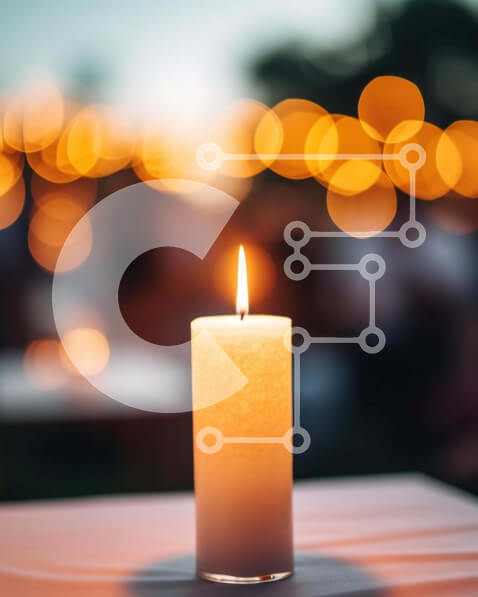 Intra Συλλεκτικό Ξύλινο Παζλ Plywood  4mm - Μονό κερί στο τραπέζι Σε Ξύλινο Κουτί - Διαστάσεις Puzzle: 10x10 cm – 25 κομμάτια