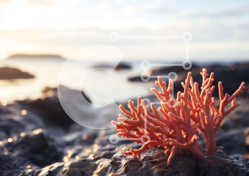 Intra Συλλεκτικό Ξύλινο Παζλ Plywood  4mm - Φυτό πορτοκαλιού φυκιών κοντά στο νερό Σε Ξύλινο Κουτί - Διαστάσεις: 10x10 cm – 25 κομμάτια