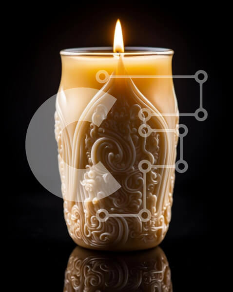 Intra Συλλεκτικό Ξύλινο Παζλ Plywood  4mm - Περίτεχνα σκαλισμένο κερί Σε Ξύλινο Κουτί - Διαστάσεις: 10x10 cm – 25 κομμάτια