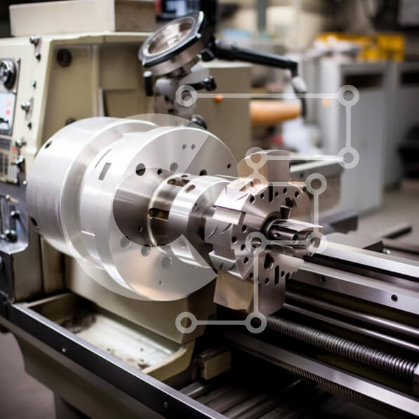 Intra Συλλεκτικό Ξύλινο Παζλ Plywood  4mm - Μηχανή τόρνου μετάλλου σε βιομηχανικό περιβάλλον Σε Ξύλινο Κουτί - Διαστάσεις Puzzle: 10x10 cm – 25 κομμάτια