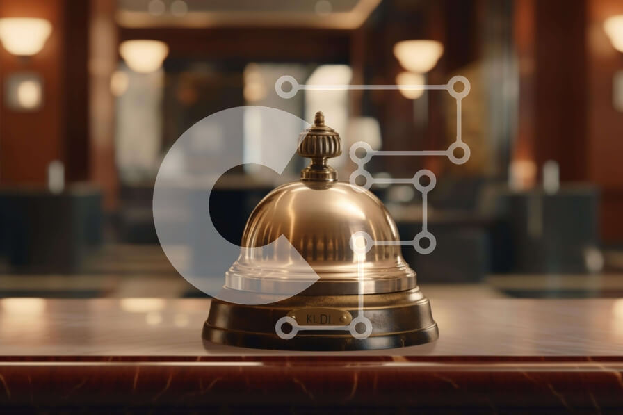 Intra Συλλεκτικό Ξύλινο Παζλ Plywood  4mm - Ξενοδοχείο Bell στο Λόμπι Σε Ξύλινο Κουτί - Διαστάσεις Puzzle: 10x10 cm – 25 κομμάτια